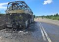 Kod Boljevca izgoreo autobus, učenici uspeli da se spasu (VIDEO)
